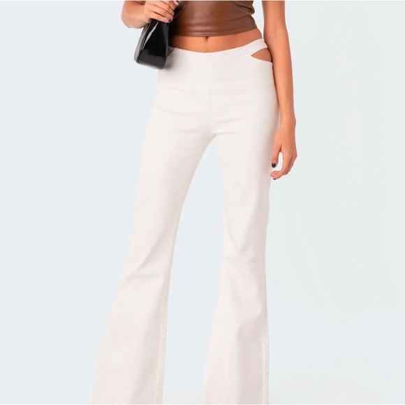 Edikted Kira Cut Out Flare Pants - Picture 1 of 4